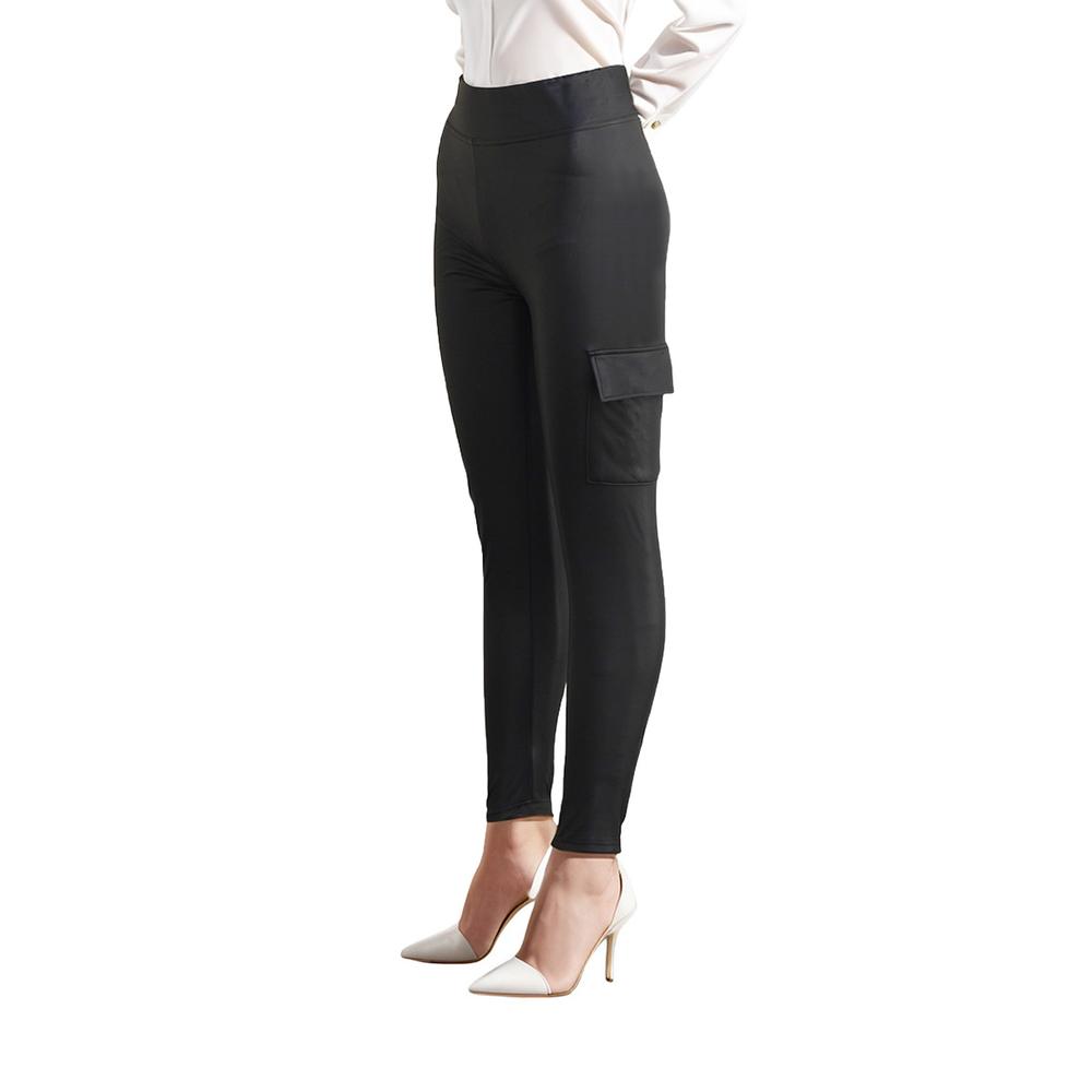 Foto 3 pulgar | Leggings De Vinipiel I Love Your Style Cargo Color Negro Negro