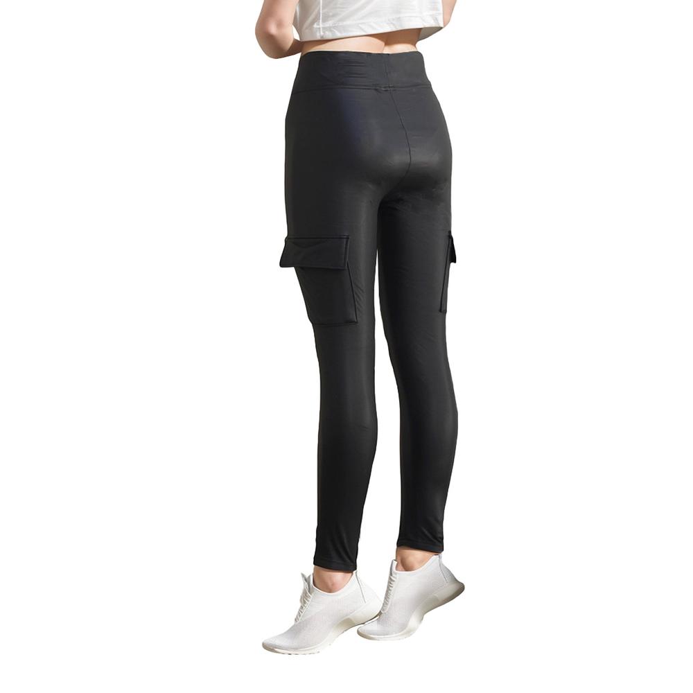 Foto 4 pulgar | Leggings De Vinipiel I Love Your Style Cargo Color Negro Negro