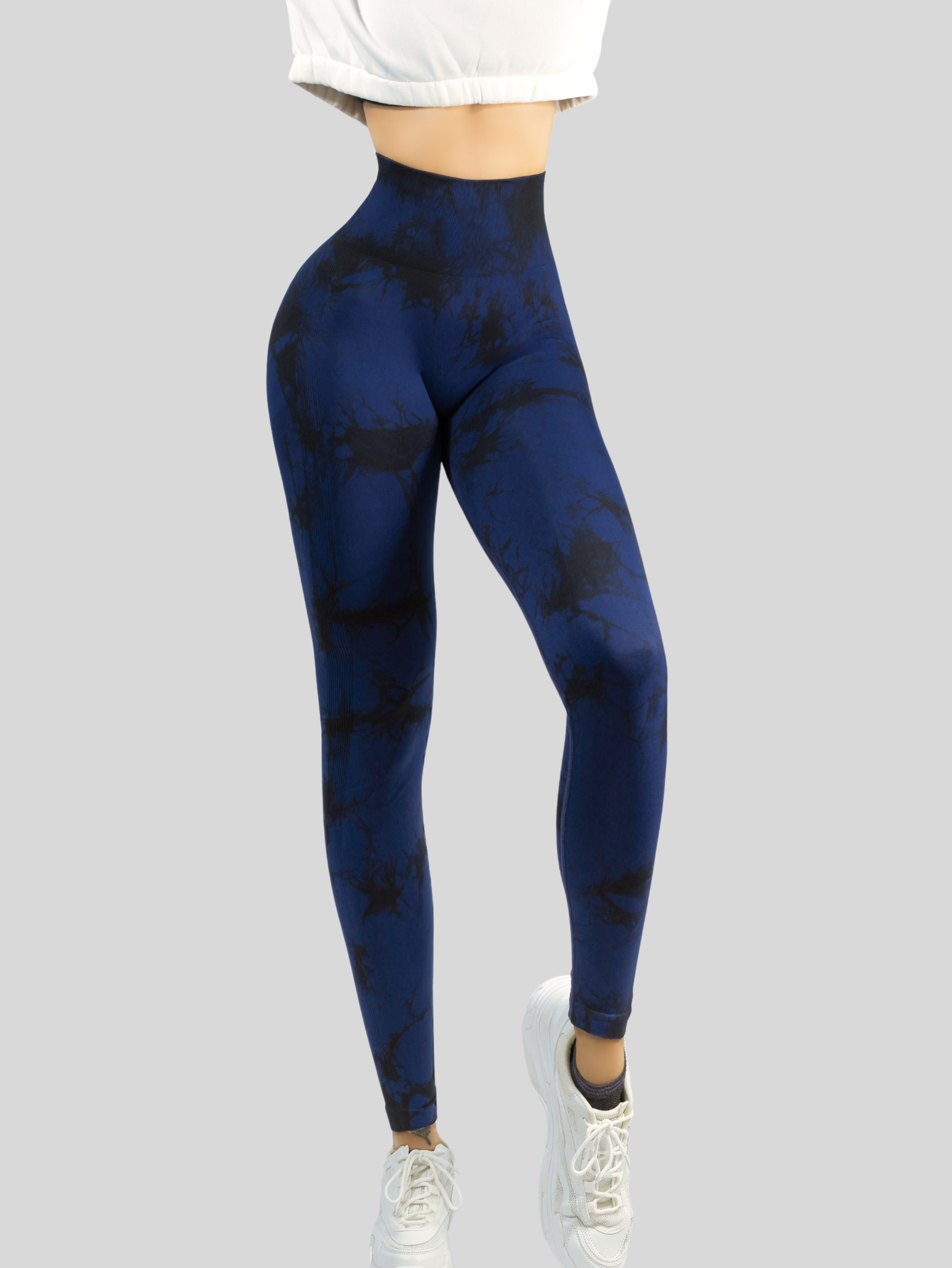 Foto 5 pulgar | Leggings Deportivos Tie-dye Mujer Para Yoga Y Gym Lic-0168 Marino Comodidad Y Estilo