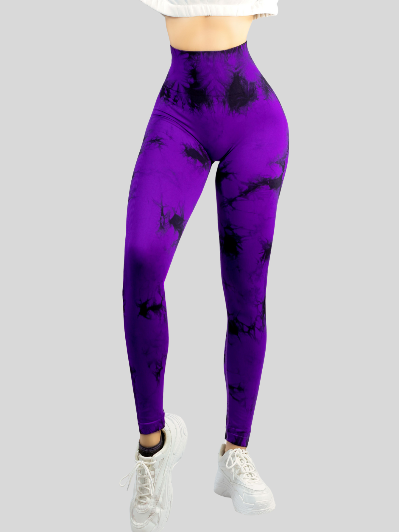 Foto 5 pulgar | Leggings Deportivos Tie-dye Mujer Para Yoga Y Gym Lic-0168 Morado Comodidad Y Estilo