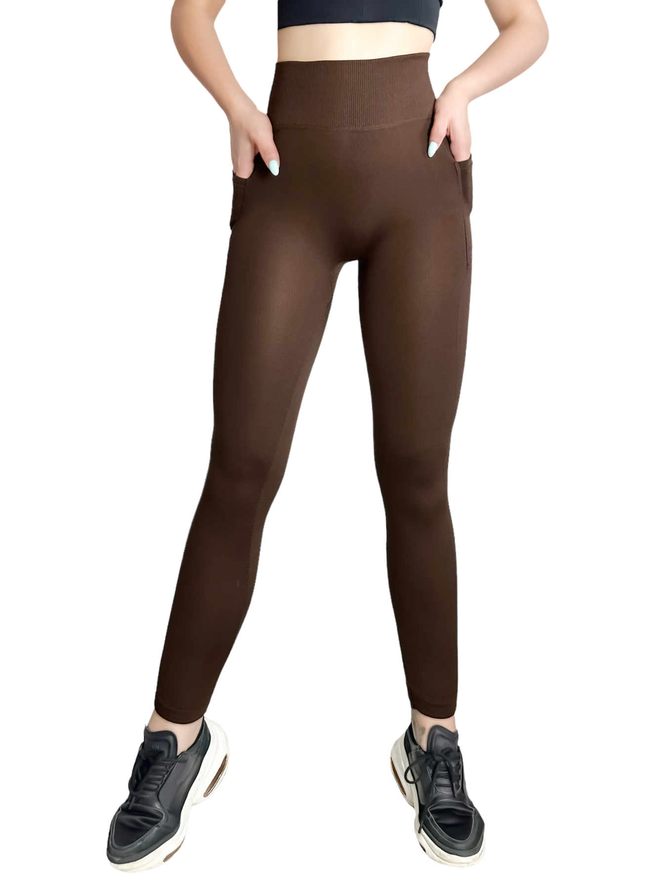 Foto 2 pulgar | Leggings Strech Tela Gruesa Unitalla para Mujer