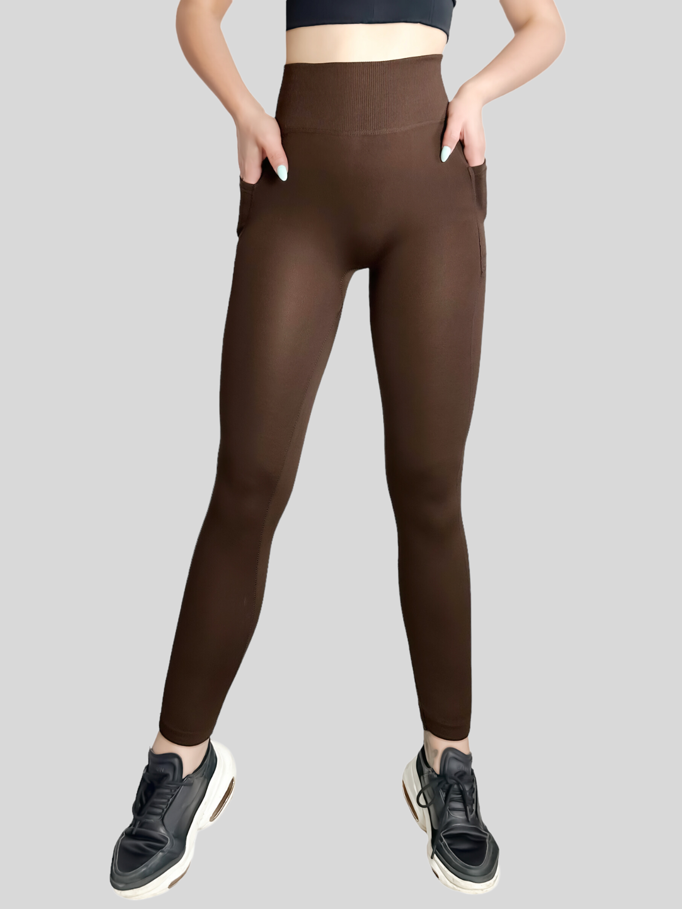 Foto 6 pulgar | Leggings Strech Tela Gruesa Unitalla para Mujer