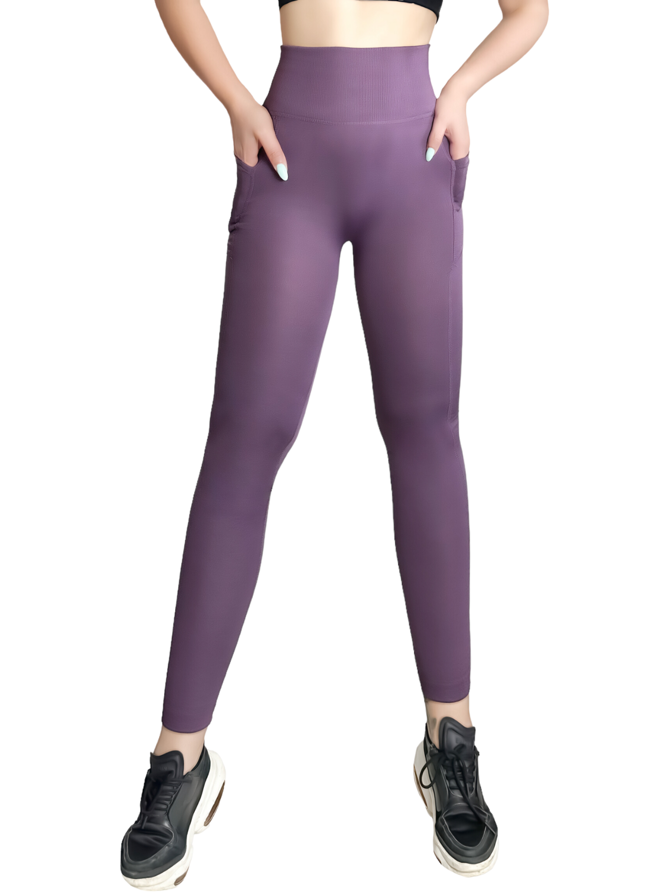 Foto 2 pulgar | Leggings Strech Tela Gruesa Unitalla para Mujer