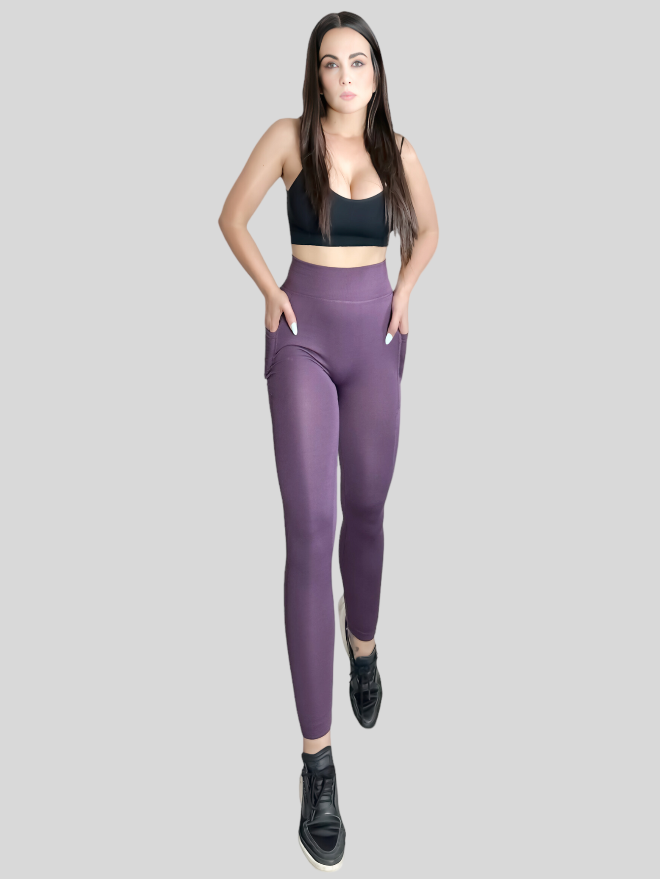 Foto 3 pulgar | Leggings Strech Tela Gruesa Unitalla para Mujer