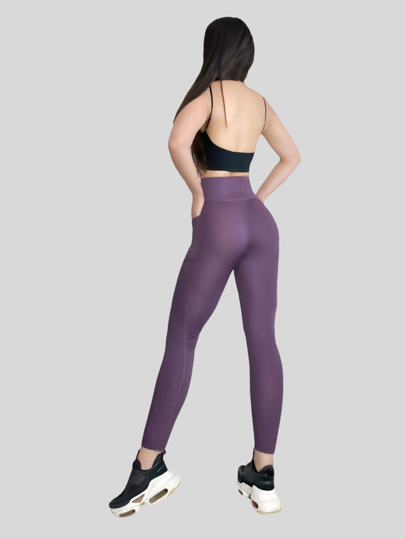 Foto 4 pulgar | Leggings Strech Tela Gruesa Unitalla para Mujer