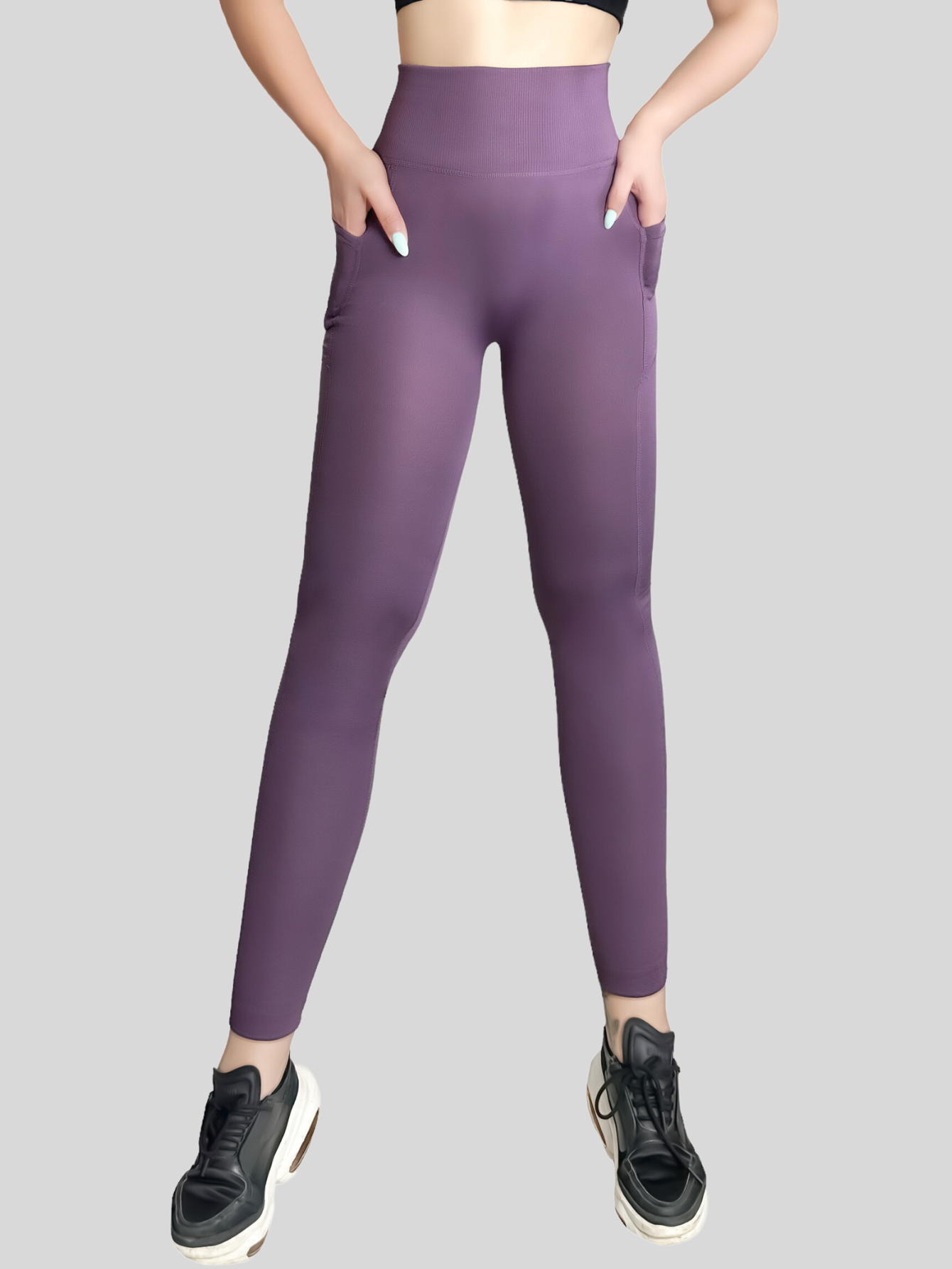 Foto 6 pulgar | Leggings Strech Tela Gruesa Unitalla para Mujer