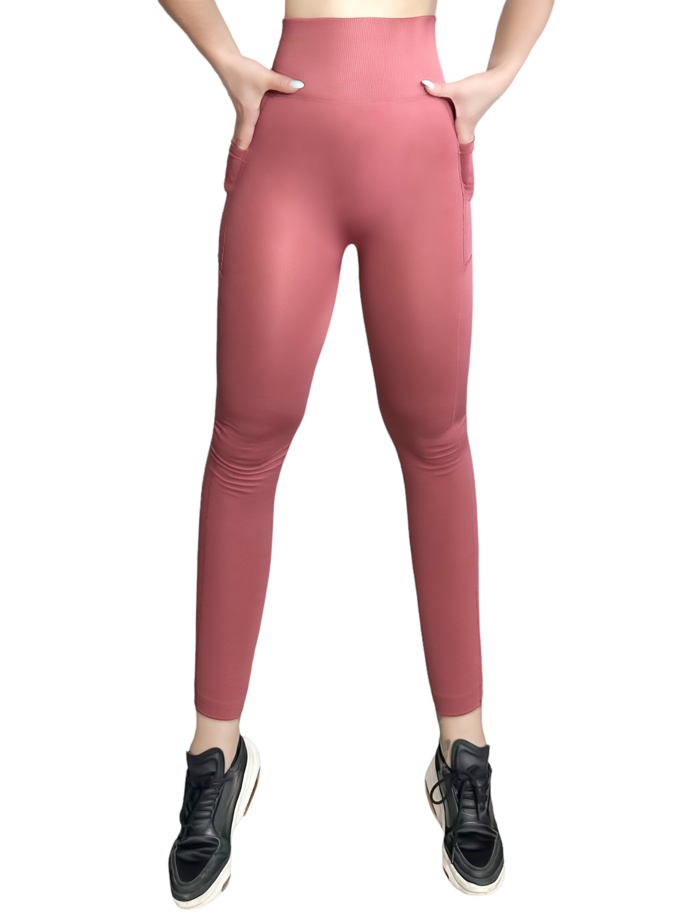 Foto 2 pulgar | Leggings Unitalla Rosas para Mujer