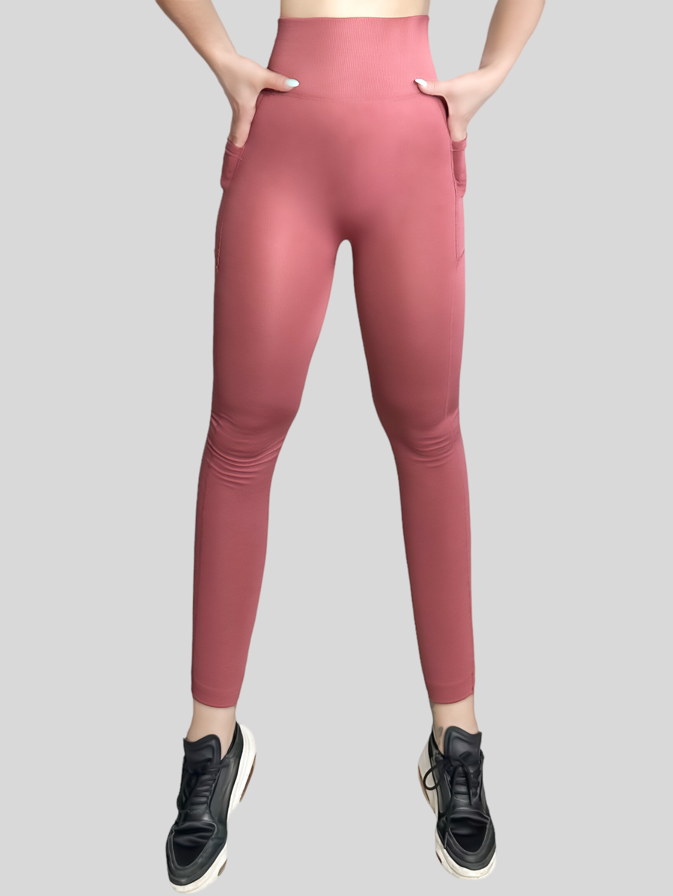 Foto 6 pulgar | Leggings Unitalla Rosas para Mujer