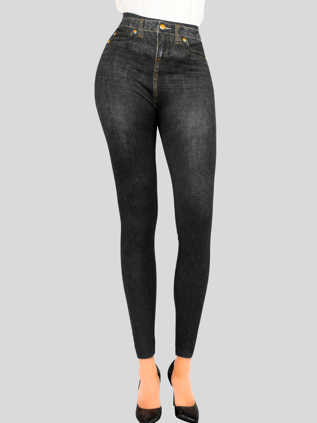 Foto 5 pulgar | Leggins Mujer Unitalla Mezclilla Faja Alta Estilo Pantalón Mezclilla Calidad Premium Tiro Alto Lic-055-5 Azul Mallon