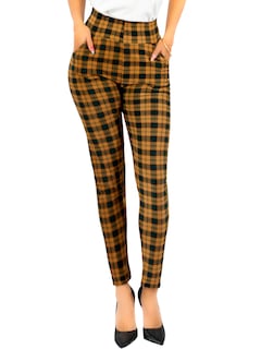Foto 1 | Leggings Elegantes Jegging Mujer A Cuadros Stretch Looks Formal Y Casual Mayón Lic-0171 D7 Mallones