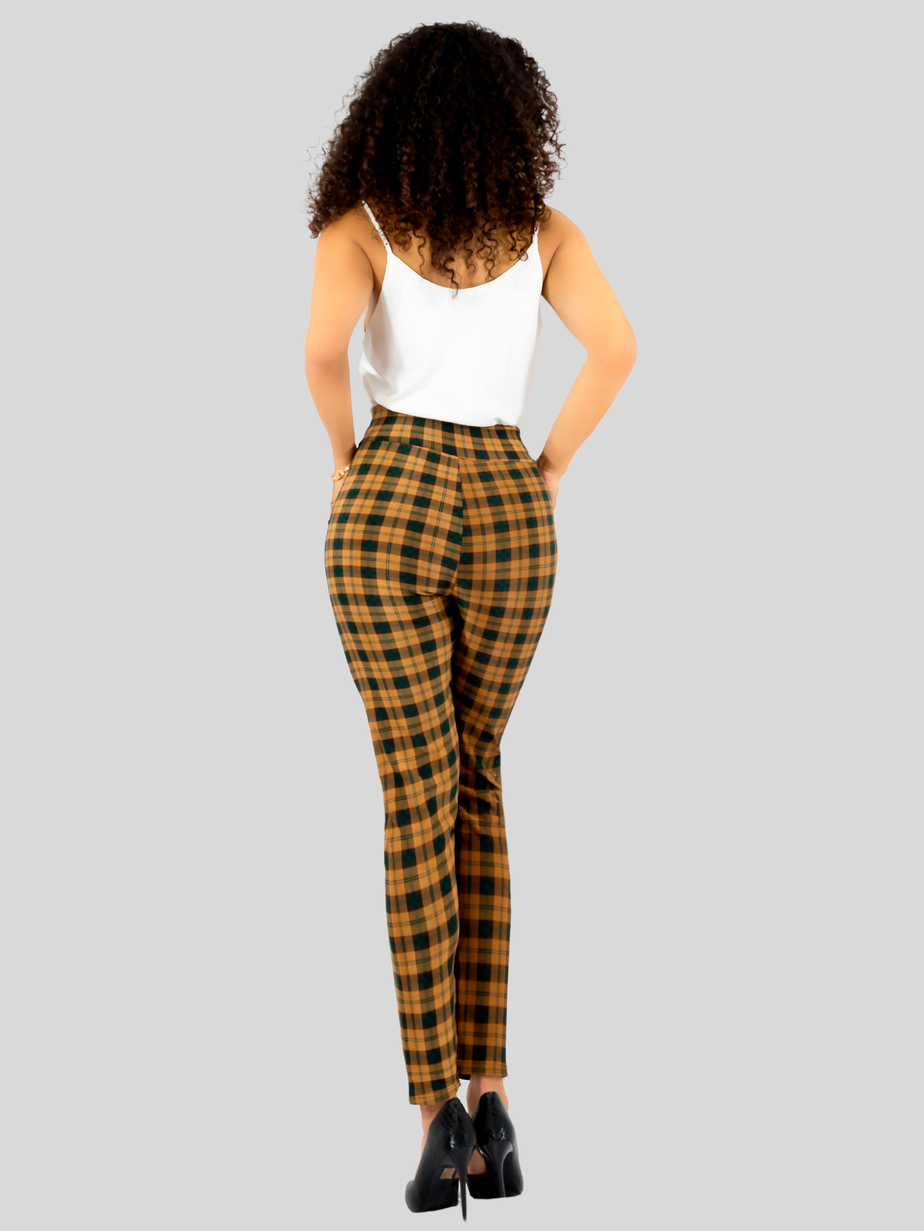 Foto 4 pulgar | Leggings Elegantes Jegging Mujer A Cuadros Stretch Looks Formal Y Casual Mayón Lic-0171 D7 Mallones