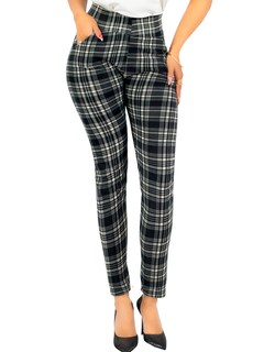 Foto 1 | Leggings Elegantes Jegging Mujer A Cuadros Stretch Looks Formal Y Casual Mayón Lic-0171 D3 Mallones