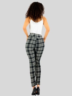 Foto 3 | Leggings Elegantes Jegging Mujer A Cuadros Stretch Looks Formal Y Casual Mayón Lic-0171 D3 Mallones