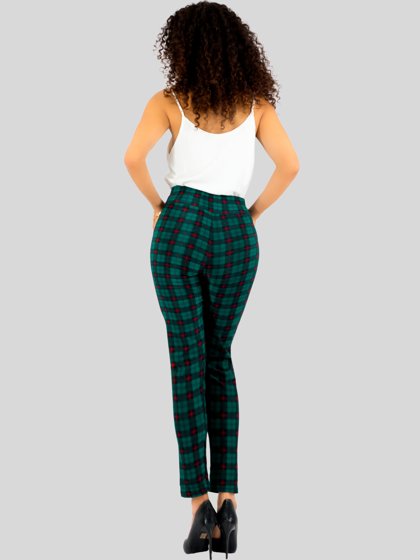 Foto 4 pulgar | Leggings Elegantes Jegging Mujer A Cuadros Stretch Looks Formal Y Casual Mayón Lic-0171 D8 Mallones