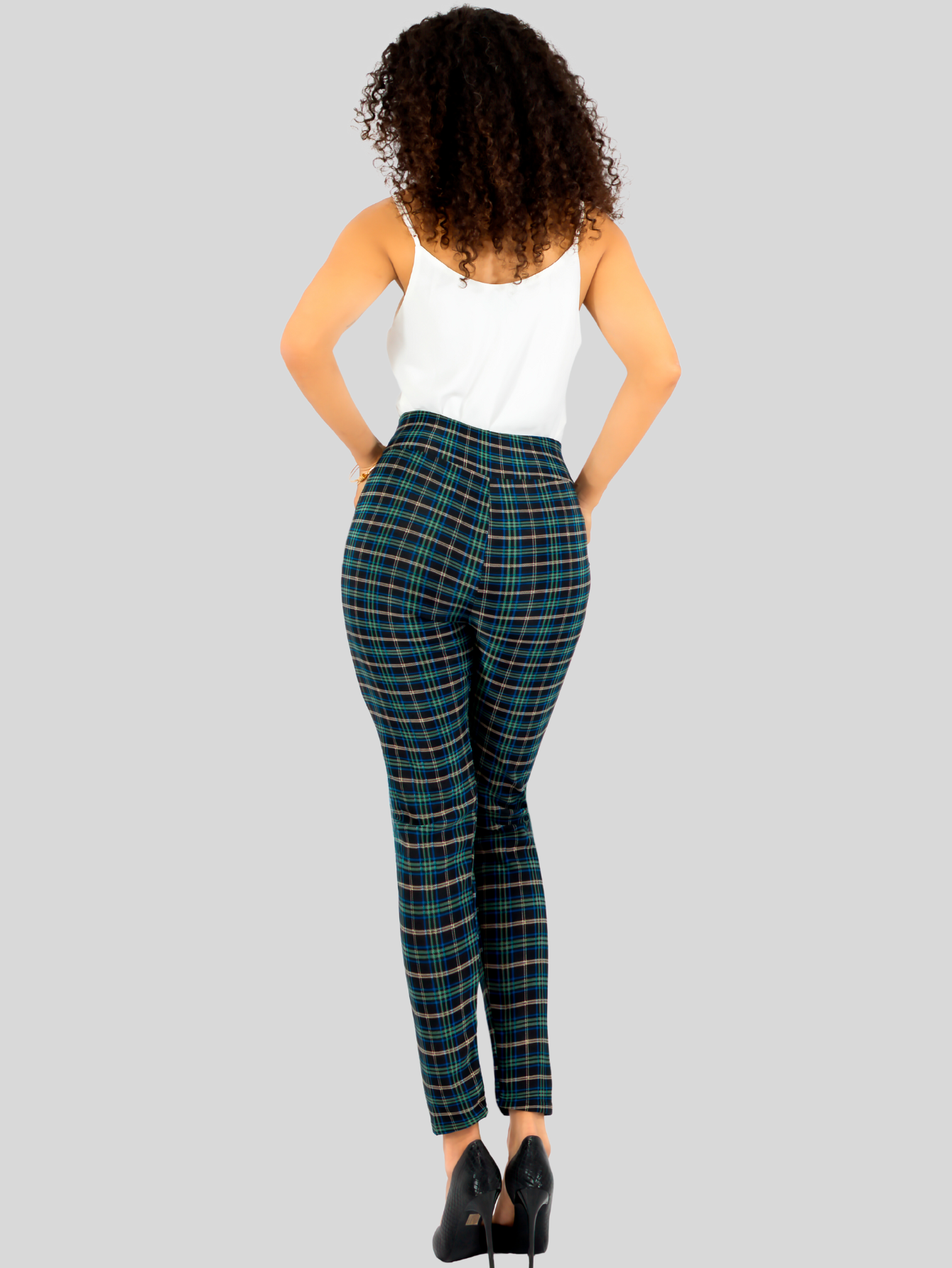 Foto 4 pulgar | Leggings Elegantes Jegging Mujer A Cuadros Stretch Looks Formal Y Casual Mayón Lic-0171 D5 Mallones
