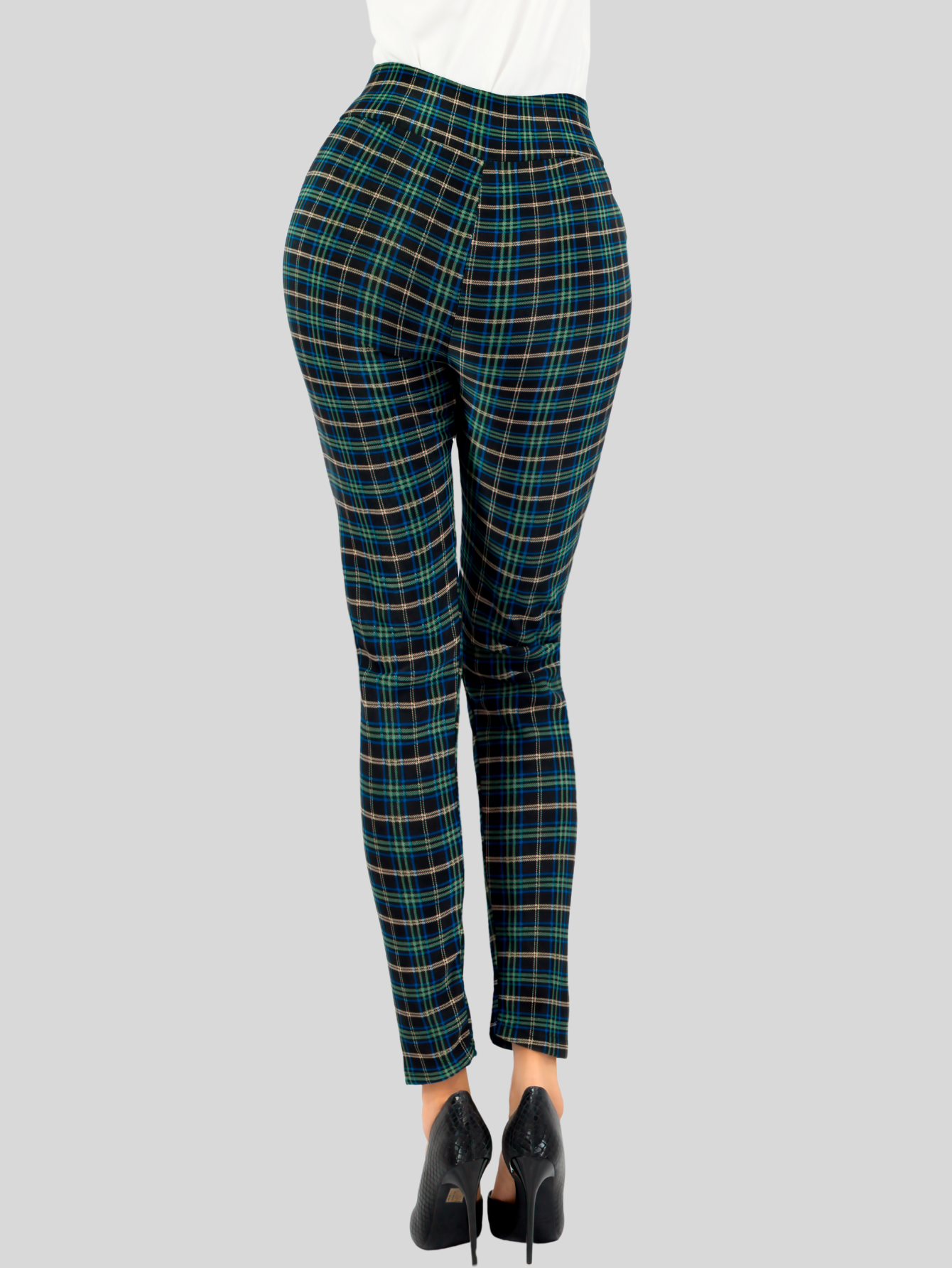 Foto 5 pulgar | Leggings Elegantes Jegging Mujer A Cuadros Stretch Looks Formal Y Casual Mayón Lic-0171 D5 Mallones