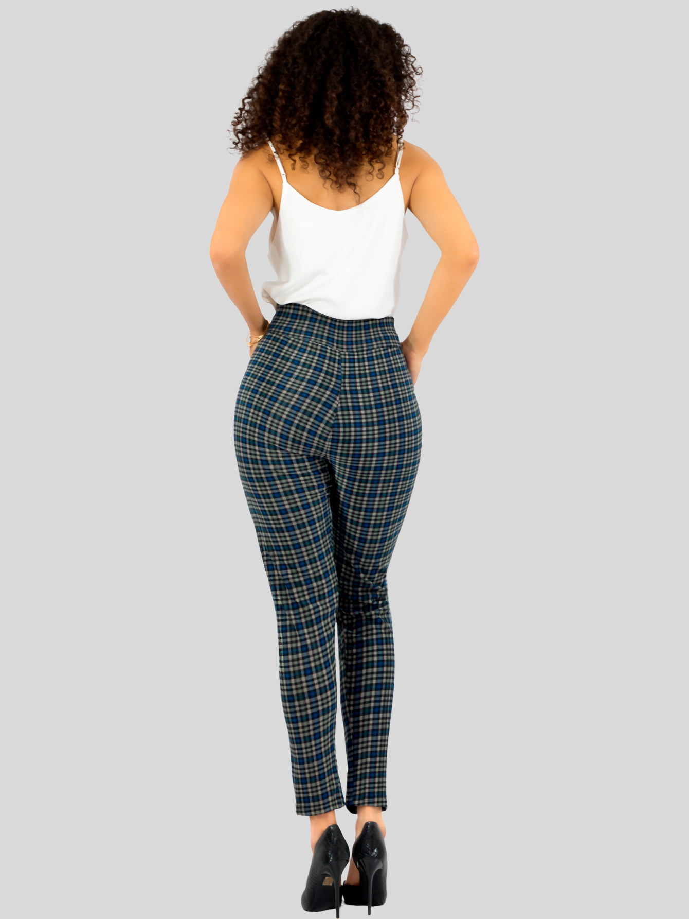 Foto 4 pulgar | Set De 2 Leggings Elegantes Jegging Mujer A Cuadros Stretch Looks Formal Y Casual Mayón Lic-0171 D1/d2 Mallones