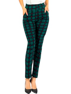 Foto 1 | Leggings Elegantes Jegging Mujer A Cuadros Stretch Looks Formal Y Casual Mayón Lic-0171 D8 Mallones