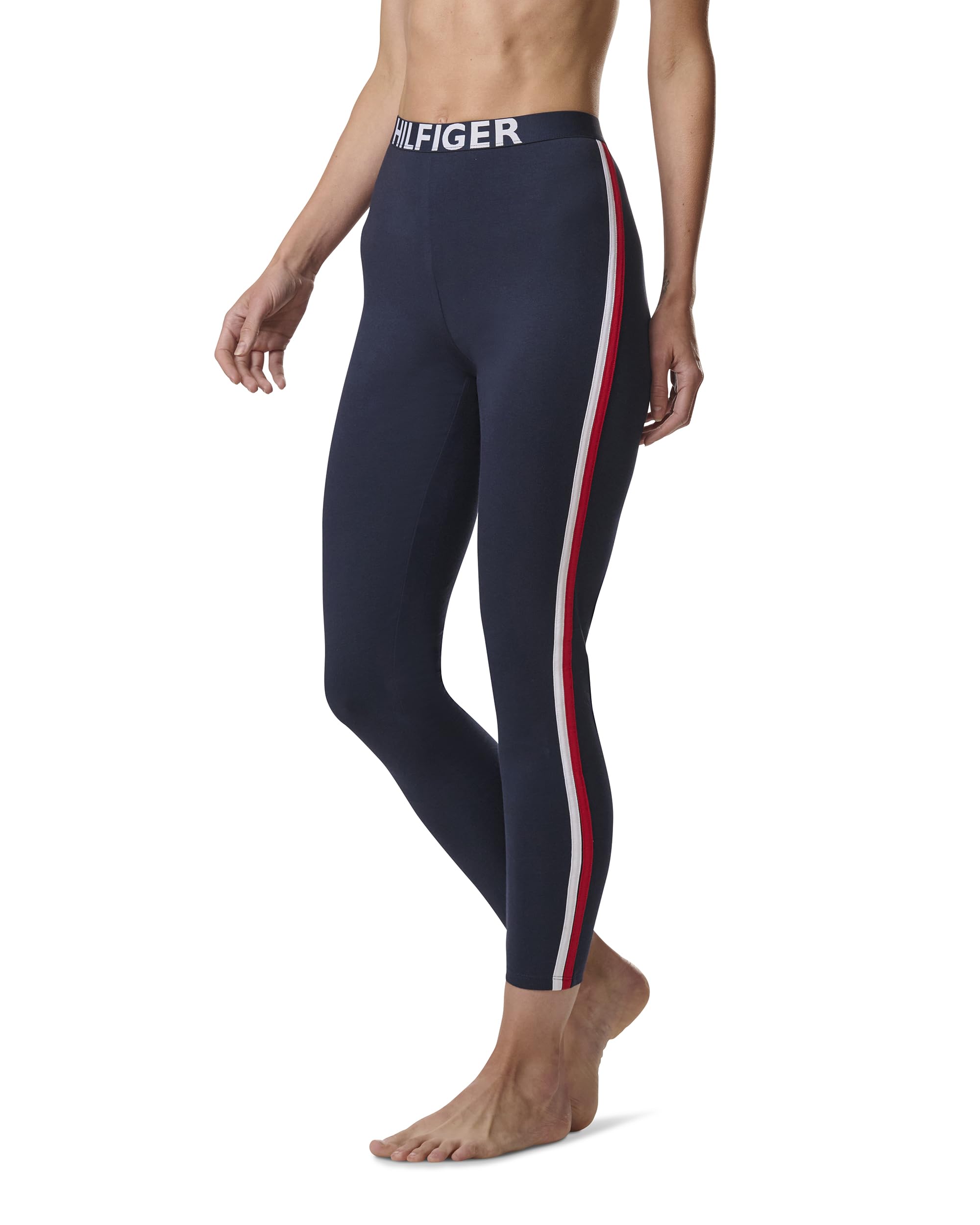 Foto 4 pulgar | Leggins Tommy Hilfiger De Algodón Para Mujer, Estilo Retro - Venta Internacional.