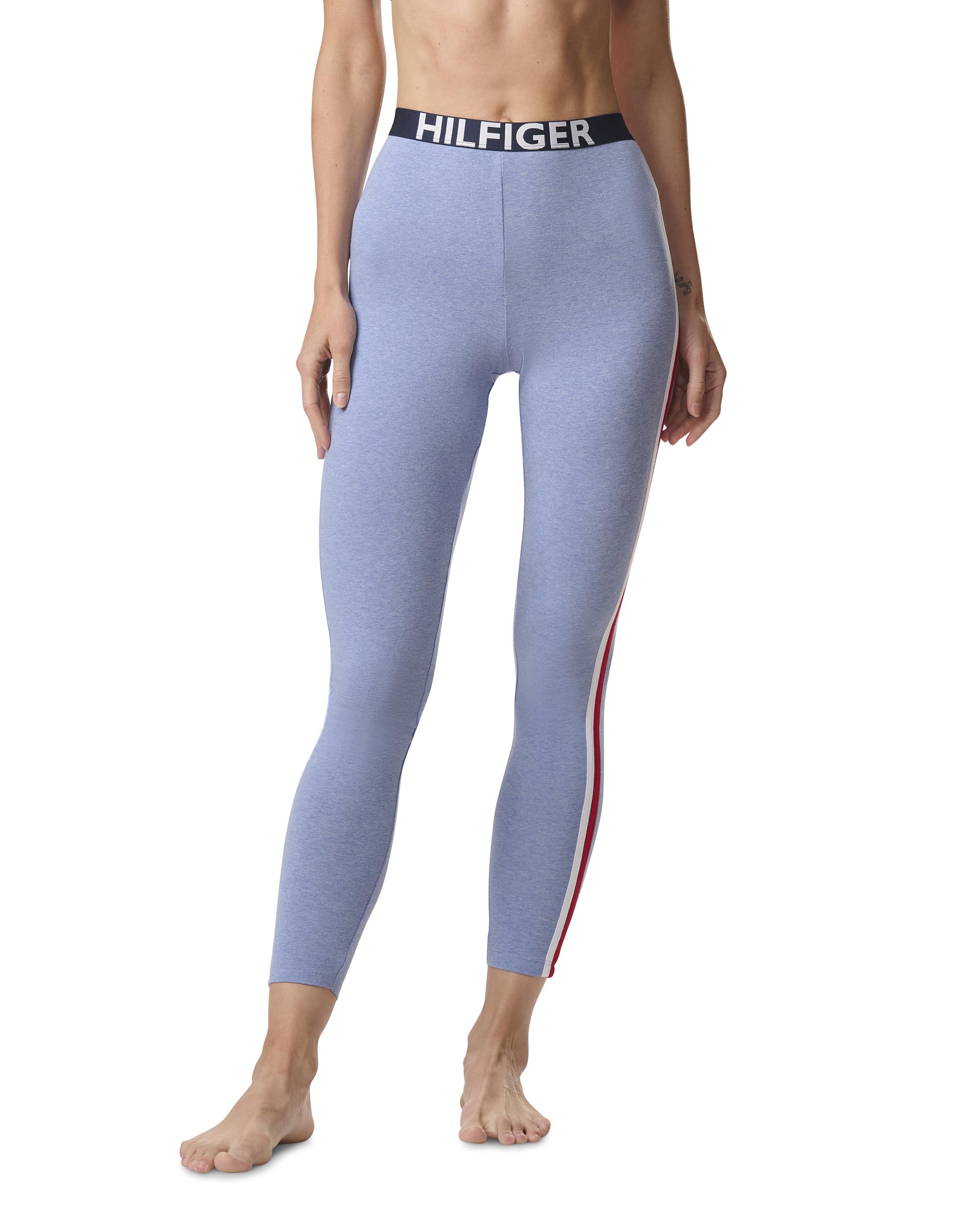 Foto 2 pulgar | Leggins Tommy Hilfiger De Algodón Para Mujer, Estilo Retro - Venta Internacional.