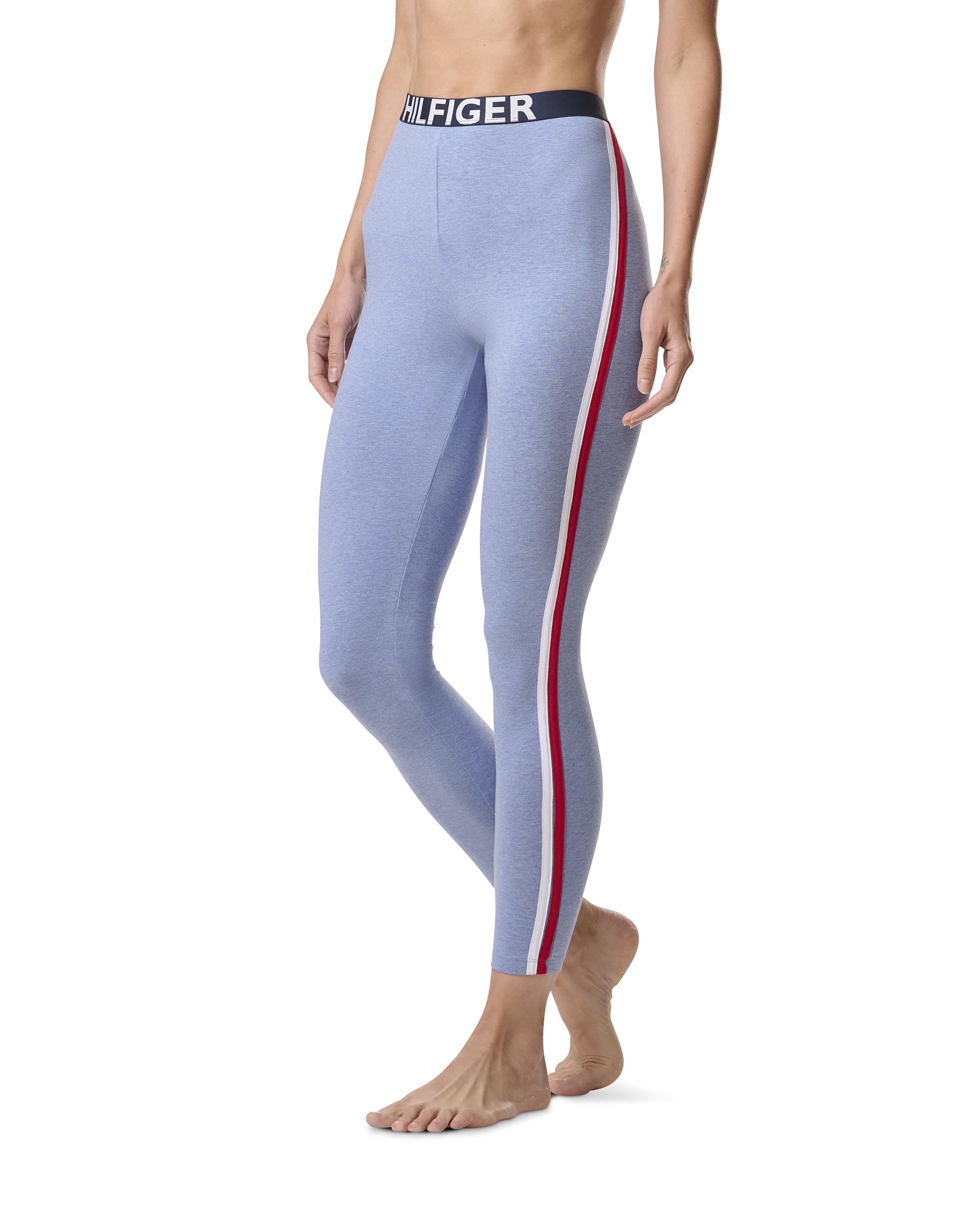 Foto 3 pulgar | Leggins Tommy Hilfiger De Algodón Para Mujer, Estilo Retro - Venta Internacional.