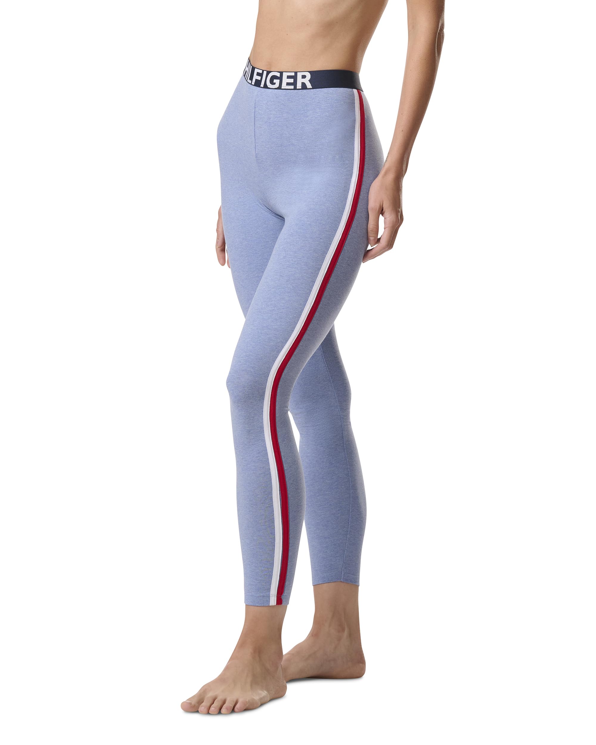 Foto 4 pulgar | Leggins Tommy Hilfiger De Algodón Para Mujer, Estilo Retro - Venta Internacional.