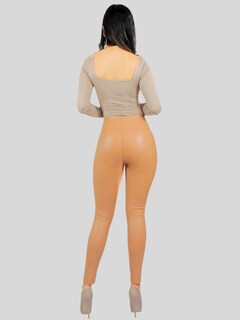 Foto 3 | Set De Dos Leggins Moda Elegante Casual Lic-0105-px2 Variedad De Colores Mujer Vinipiel