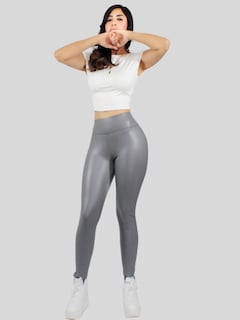 Foto 2 | Set De Dos Leggins Moda Elegante Casual Lic-0105-px2 Variedad De Colores Mujer Vinipiel