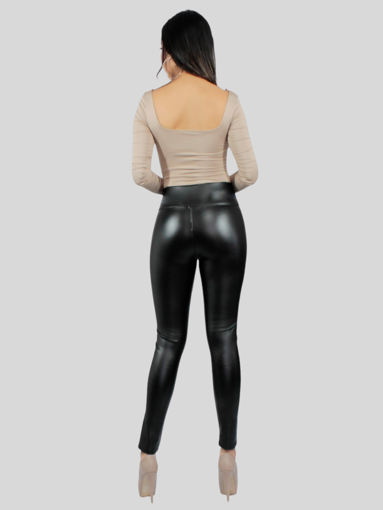 Foto 4 pulgar | Set De Dos Leggins Moda Elegante Casual Lic-0105-px2 Variedad De Colores Mujer Vinipiel