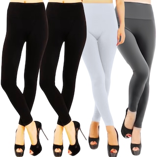 Foto 1 | Set de 4 Leggings Térmicos Lic-071 para Mujer
