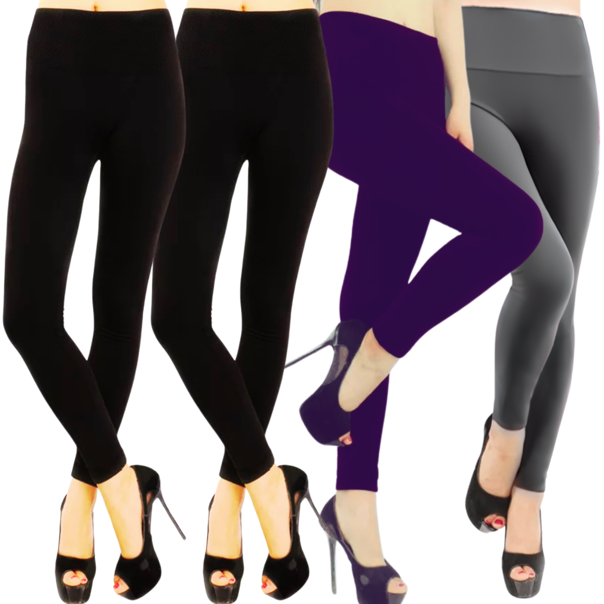 Set de 4 Leggings Térmico Lic-071 para Mujer