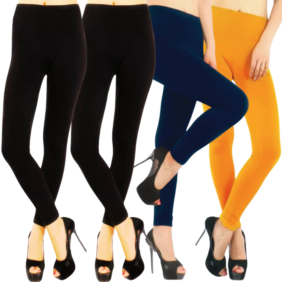 Foto 2 pulgar | Set de 4 Leggings Térmico Lic-071 para Mujer