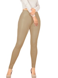 Foto 1 | Legging Moda Elegante O Casual Lic-0123 Nude Claro Tipo Vinipiel