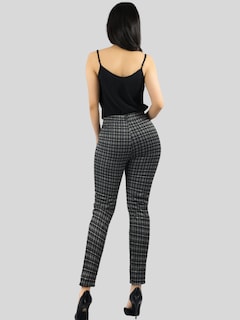 Foto 3 | Jeggins Mujer Legging Pantalón A Cuadro Mallones Panta-1010 Diseño 3 Mayon Malla