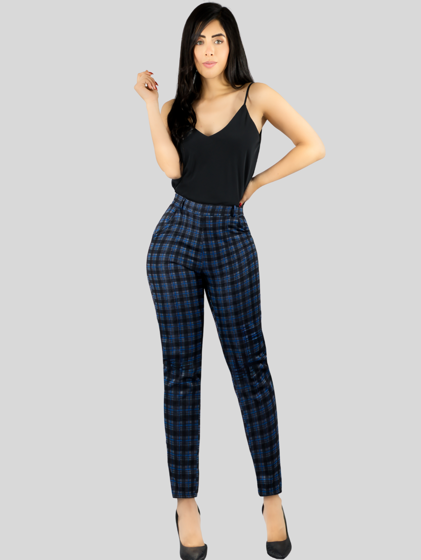 Foto 2 | Jeggins Mujer Legging Pantalón A Cuadro Mallones Panta-1010 Diseño 5 Mayon Malla