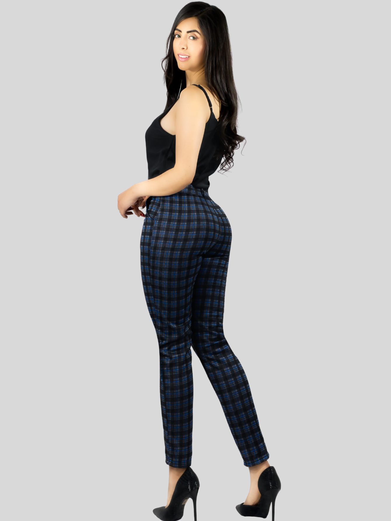 Foto 3 | Jeggins Mujer Legging Pantalón A Cuadro Mallones Panta-1010 Diseño 5 Mayon Malla