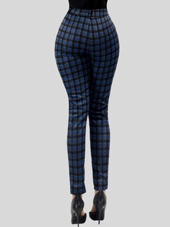 Foto 5 | Jeggins Mujer Legging Pantalón A Cuadro Mallones Panta-1010 Diseño 5 Mayon Malla