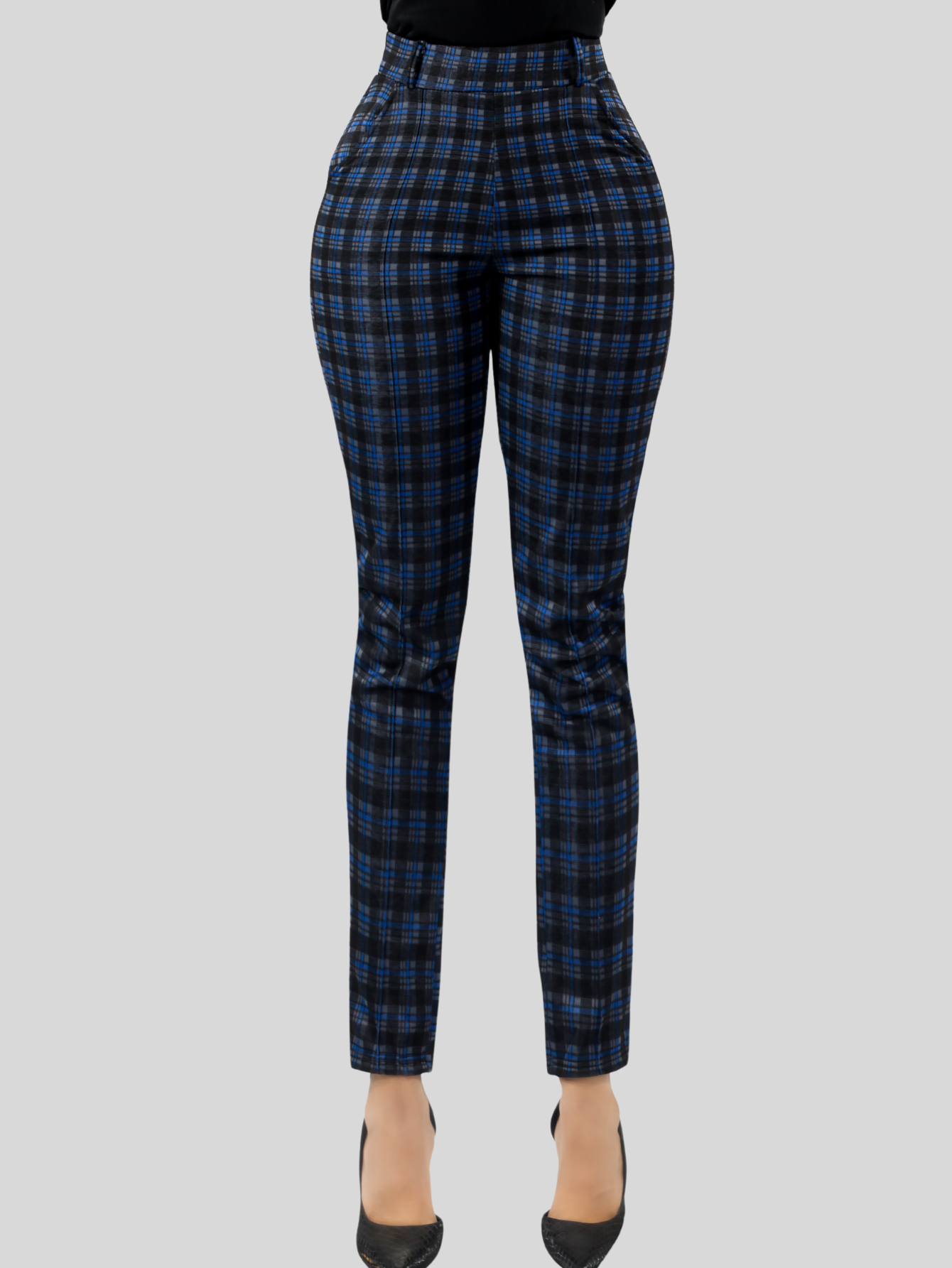 Foto 6 | Jeggins Mujer Legging Pantalón A Cuadro Mallones Panta-1010 Diseño 5 Mayon Malla
