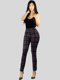 Foto 2 | Jeggins Mujer Legging Pantalón A Cuadro Mallones Panta-1010 Diseño 1 Mayon Malla