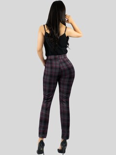 Foto 3 | Jeggins Mujer Legging Pantalón A Cuadro Mallones Panta-1010 Diseño 1 Mayon Malla