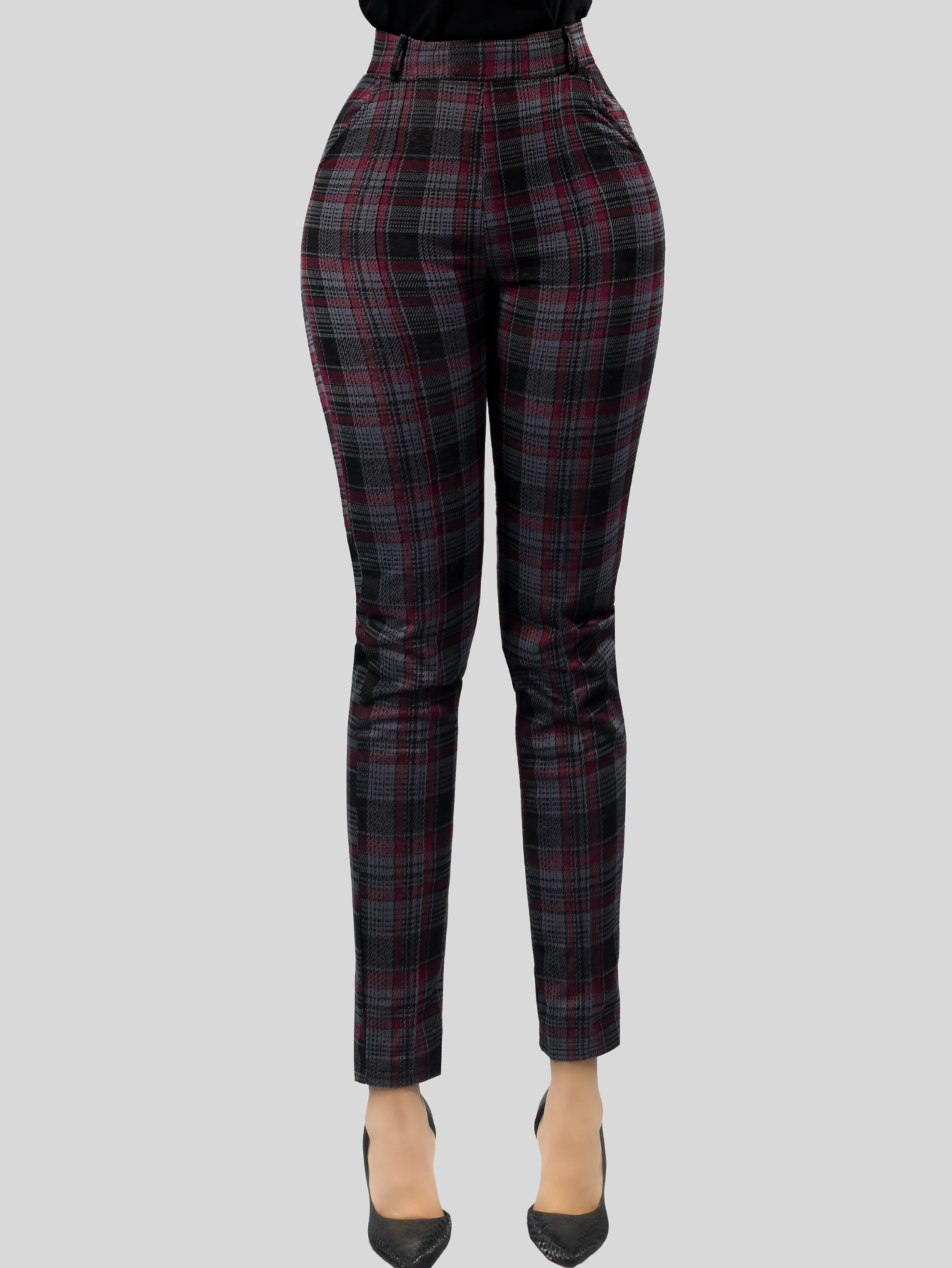 Foto 7 pulgar | Jeggins Mujer Legging Pantalón A Cuadro Mallones Panta-1010 Diseño 1 Mayon Malla