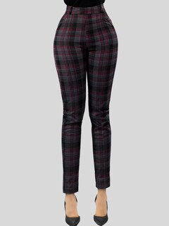 Foto 6 | Jeggins Mujer Legging Pantalón A Cuadro Mallones Panta-1010 Diseño 1 Mayon Malla