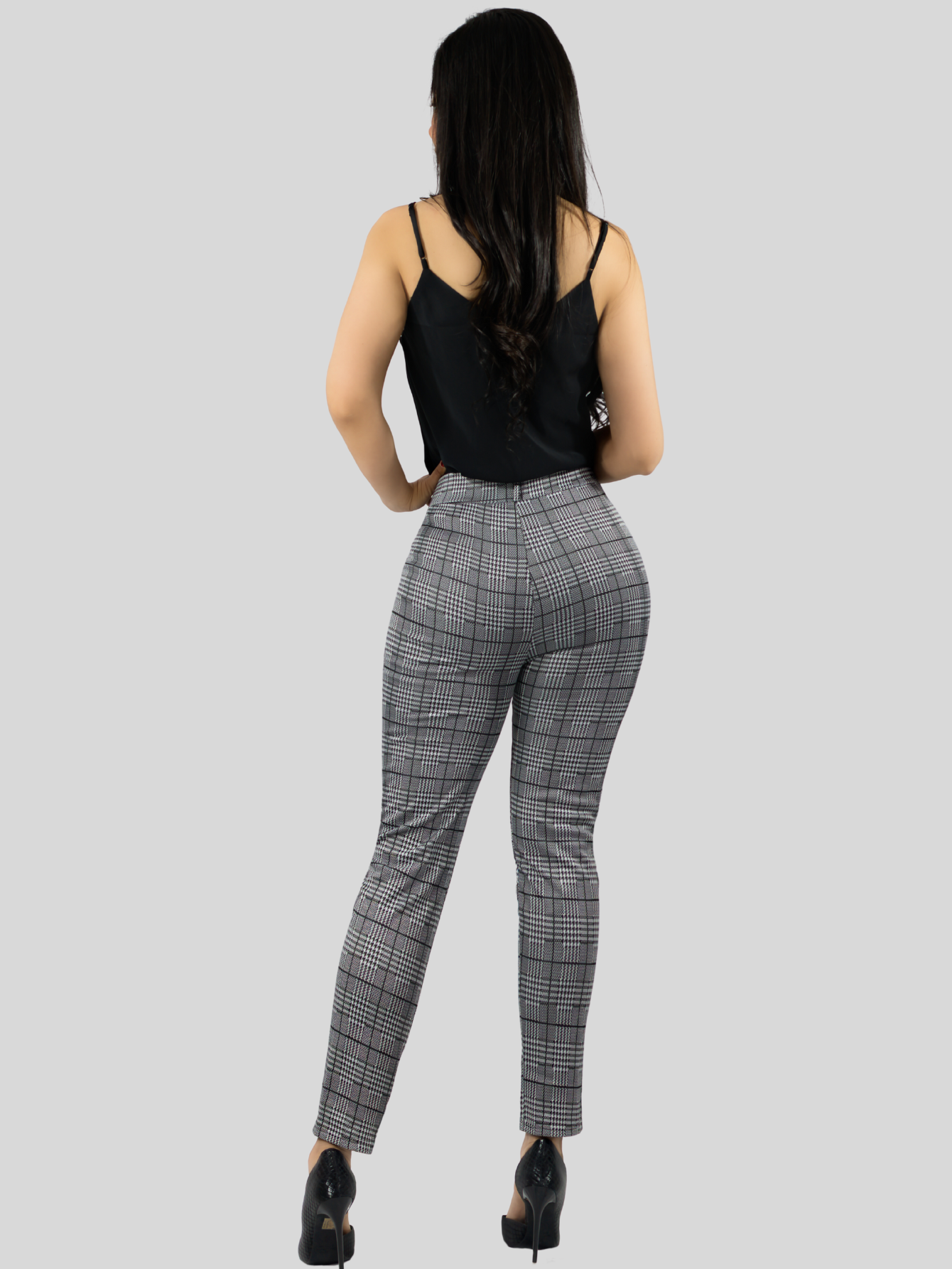 Foto 3 | Jeggins Mujer Legging Pantalón A Cuadro Mallones Panta-1010 Diseño 4 Mayon Malla