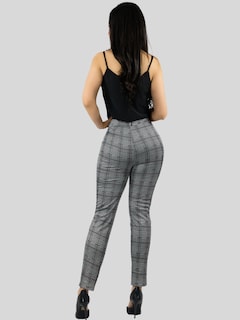 Foto 3 | Jeggins Mujer Legging Pantalón A Cuadro Mallones Panta-1010 Diseño 4 Mayon Malla