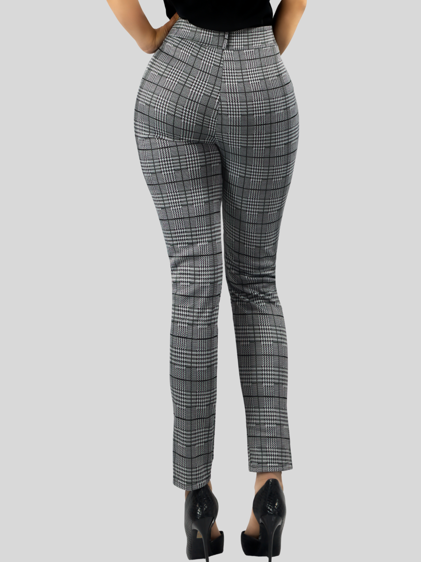Foto 6 pulgar | Jeggins Mujer Legging Pantalón A Cuadro Mallones Panta-1010 Diseño 4 Mayon Malla