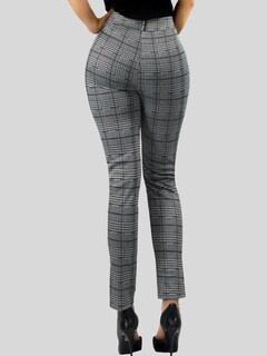 Foto 5 | Jeggins Mujer Legging Pantalón A Cuadro Mallones Panta-1010 Diseño 4 Mayon Malla