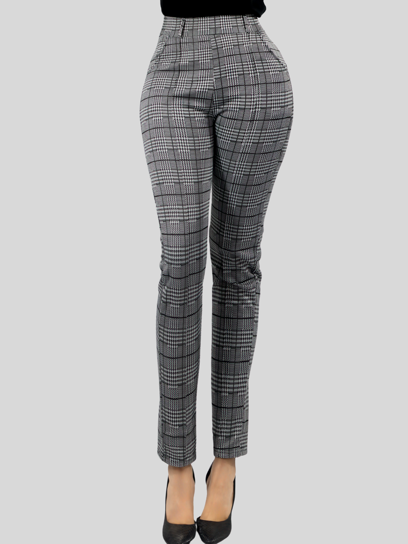 Foto 7 pulgar | Jeggins Mujer Legging Pantalón A Cuadro Mallones Panta-1010 Diseño 4 Mayon Malla