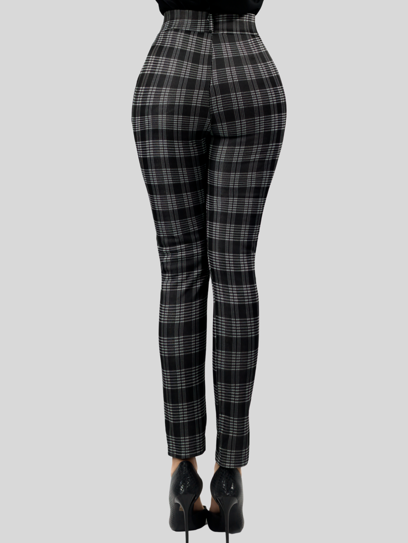 Foto 6 pulgar | Jeggins Mujer Legging Pantalón A Cuadro Mallones Panta-1010 Diseño 2 Mayon Malla