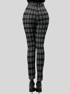 Foto 5 | Jeggins Mujer Legging Pantalón A Cuadro Mallones Panta-1010 Diseño 2 Mayon Malla