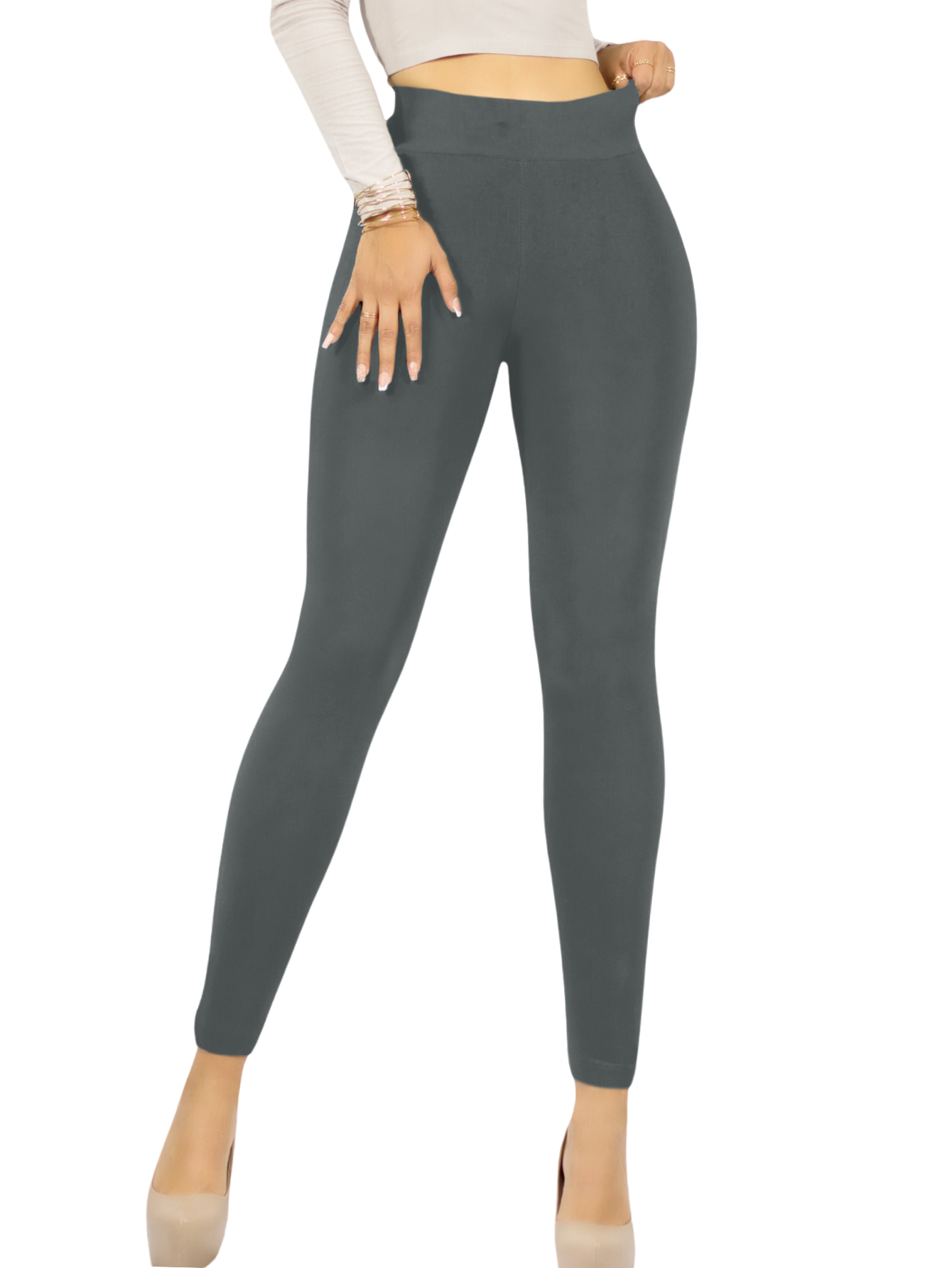 Foto 2 pulgar | Legging De Mujer Jegging Lic-0143 Color Gris Oscuro Mallon Stretch